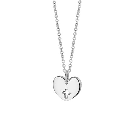 Newbridge Silverware Heart Pendant with Cross