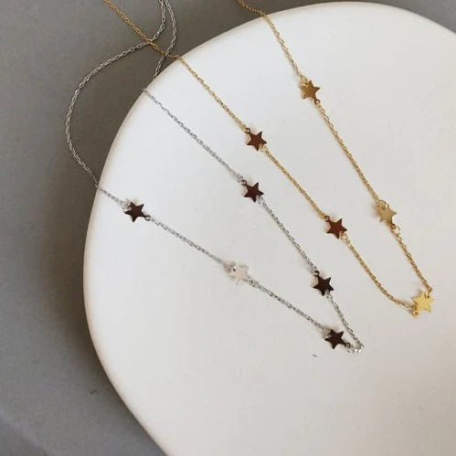 Azure Star Necklace Gold