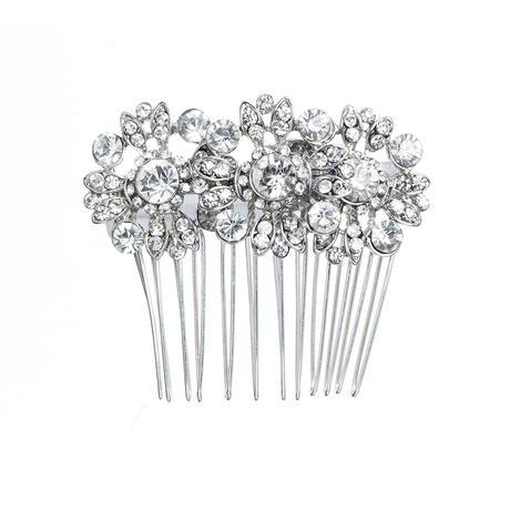 Azure Daisy Flo 3 Piece Comb Wedding Headpiece - everly-acbf