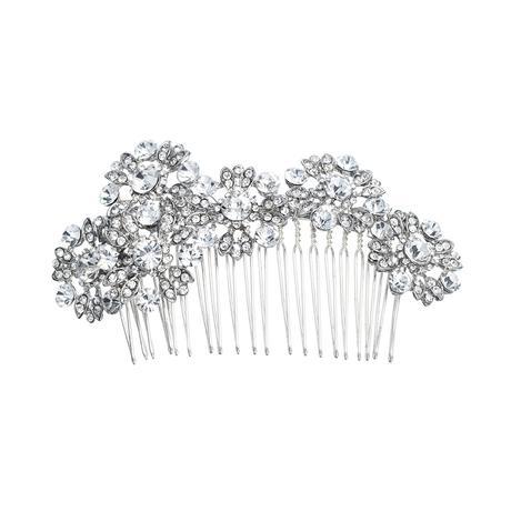 Azure Daisy Flo 6 Piece Comb Wedding Headpiece - everly-acbf