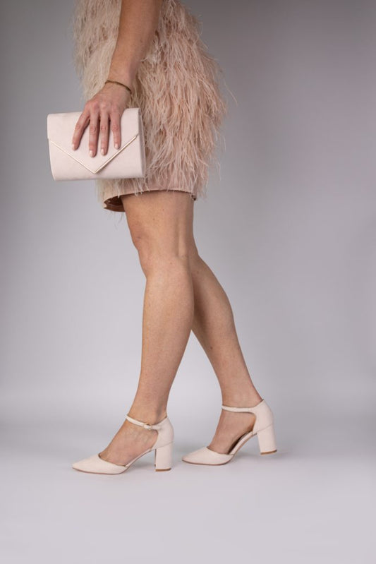 The Perfect Bridal Company Freya Ultrasuede Blush Occassion Shoe