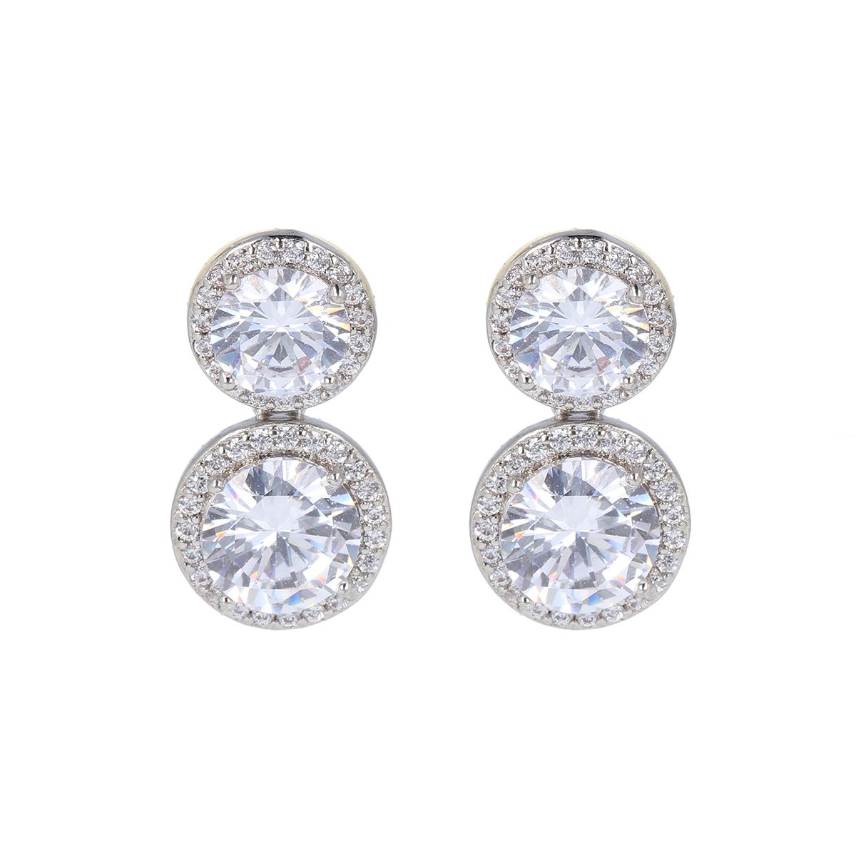 Azure Iris 2 Bridal Earrings - everly-acbf