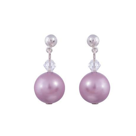 Azure Posie Bridal Earrings Pink - everly-acbf