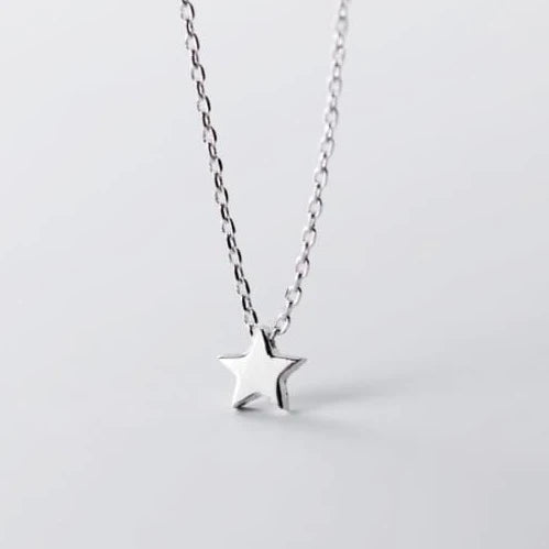 Azure Minimalistic Star Necklace Silver