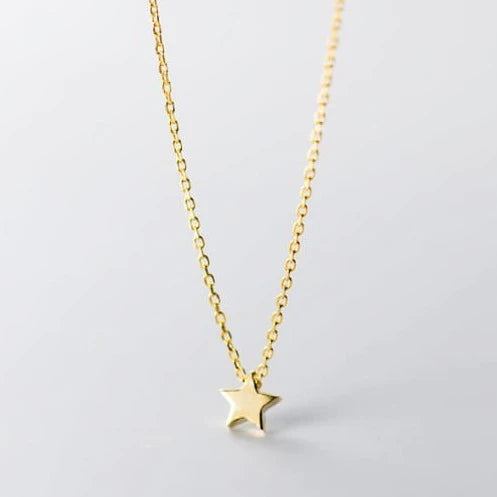 Azure Minimalistic Star Necklace Gold