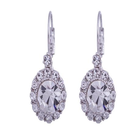 Azure Vintage Lou Lou Silver Crystal Earrings - everly-acbf