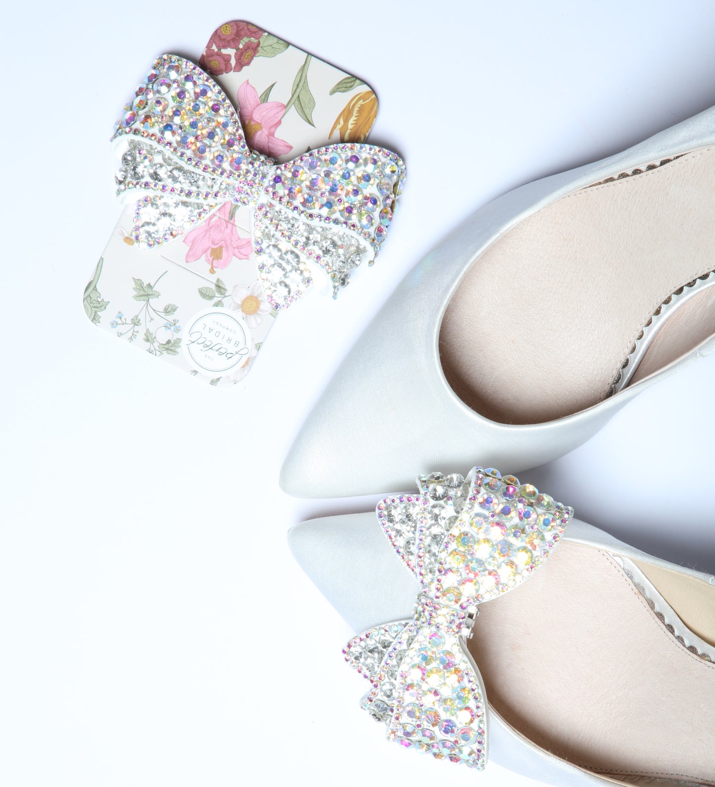 The Perfect Bridal Company Zinnia Silver Shoe Clips