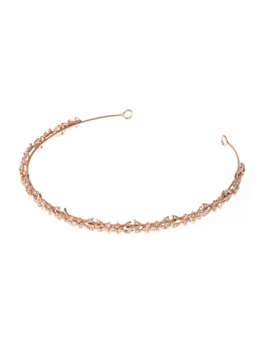 BB-722 Rose Gold Rhinestone Tiara